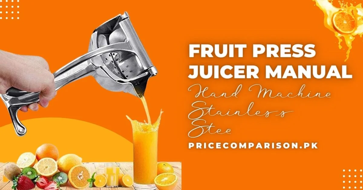 Fruit Press Juicer Manual Hand Machine Stainless Steel 